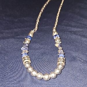 Ruby Rd. Silver and Blue Necklace with Pearls and Gemstones